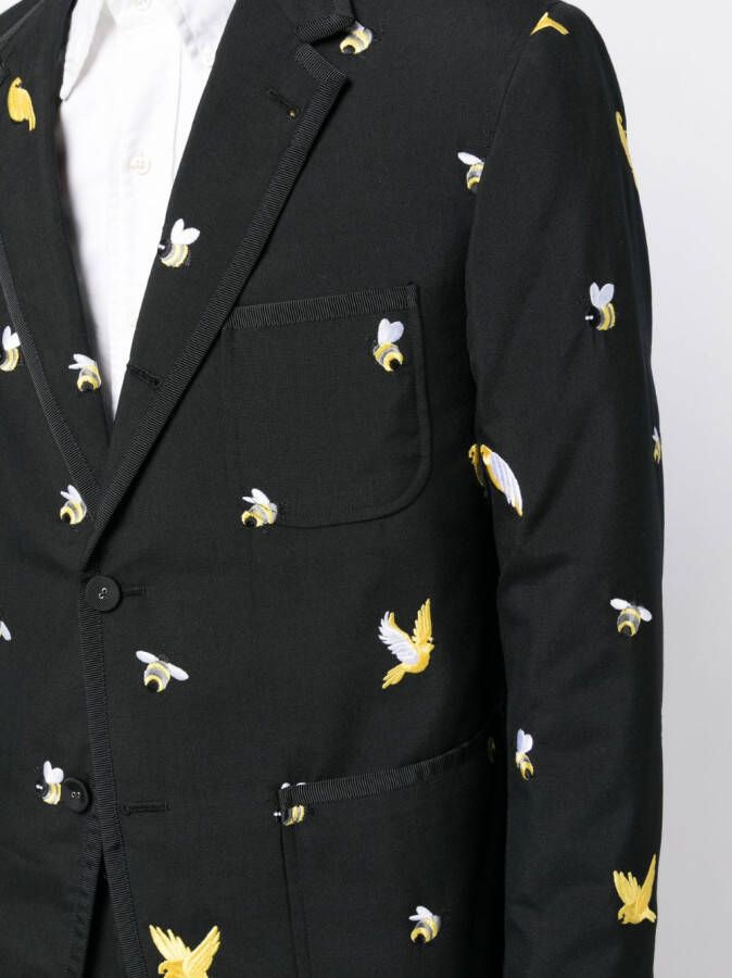 Thom Browne Blazer met borduurwerk Zwart