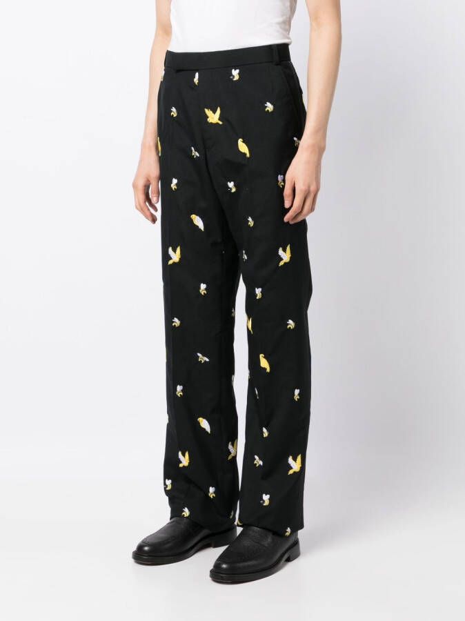 Thom Browne Straight broek Zwart