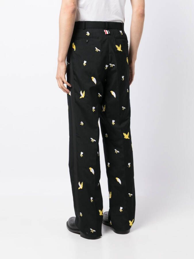Thom Browne Straight broek Zwart