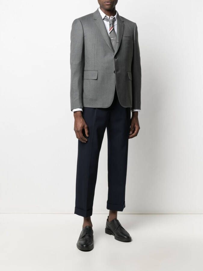 Thom Browne Blazer met cropped mouwen Grijs