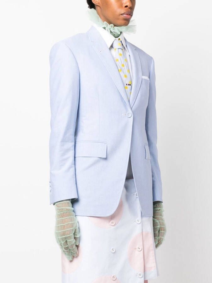 Thom Browne Blazer met enkele rij knopen Blauw