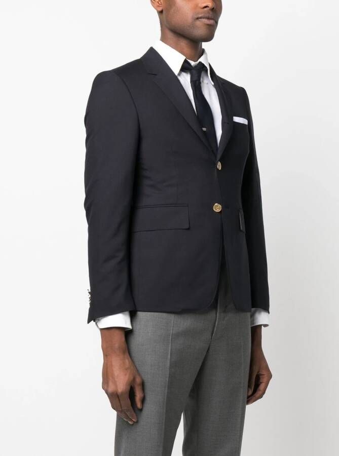 Thom Browne Blazer met enkele rij knopen Blauw