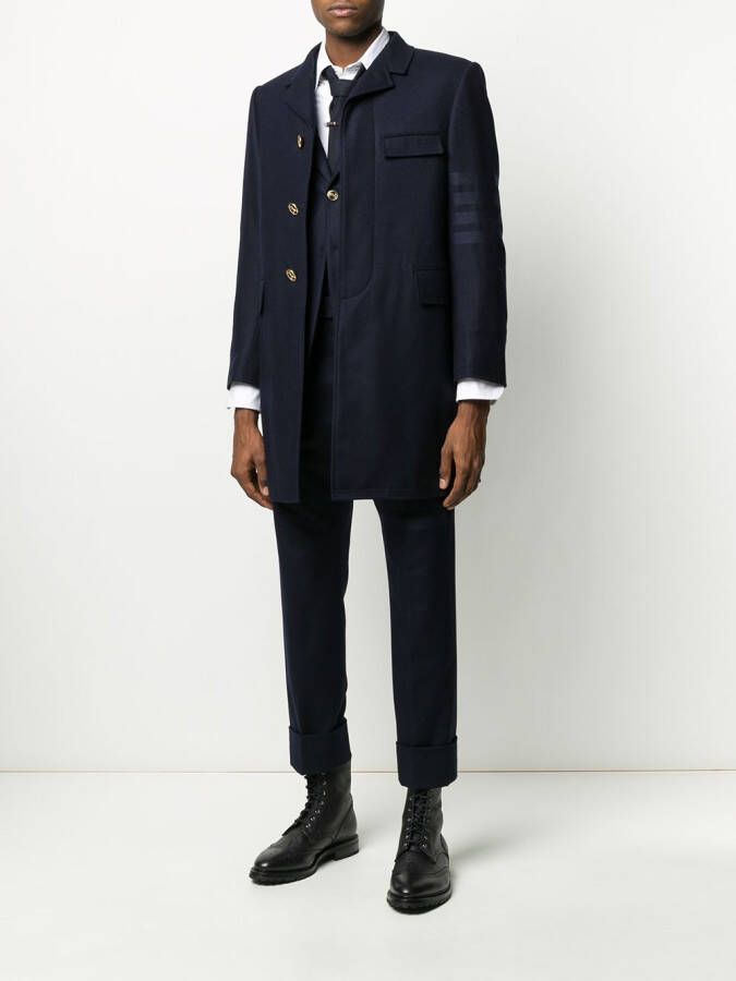 Thom Browne Blazer met enkele rij knopen Blauw