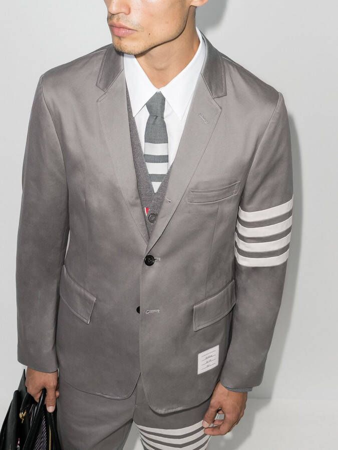 Thom Browne Blazer met enkele rij knopen Grijs