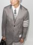Thom Browne Blazer met enkele rij knopen Grijs - Thumbnail 2