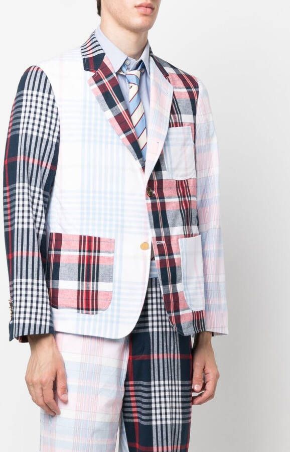 Thom Browne Blazer met patchwork Rood