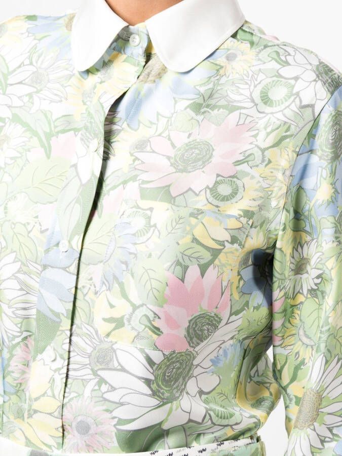 Thom Browne Blouse met bloemenprint Groen