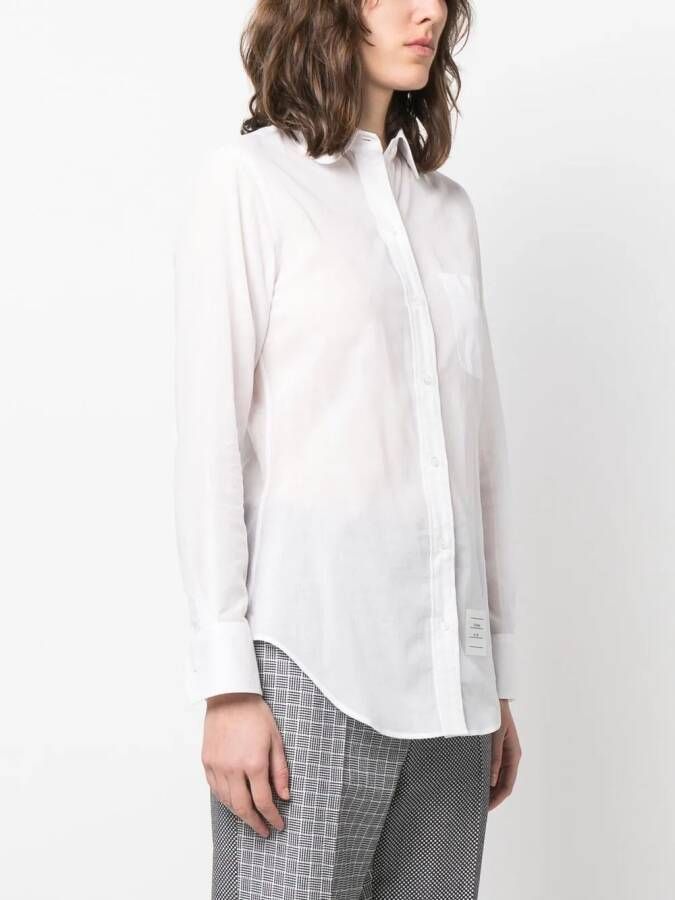 Thom Browne Blouse met ronde kraag Wit