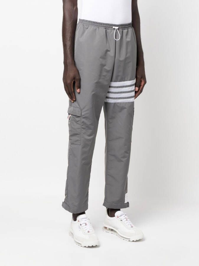 Thom Browne Broek met vier strepen Grijs