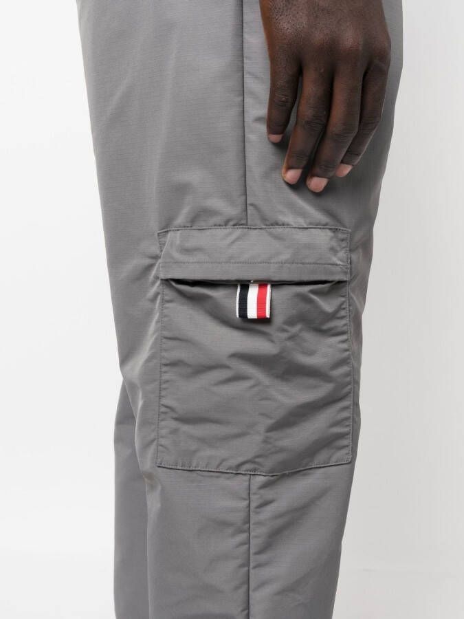 Thom Browne Broek met vier strepen Grijs