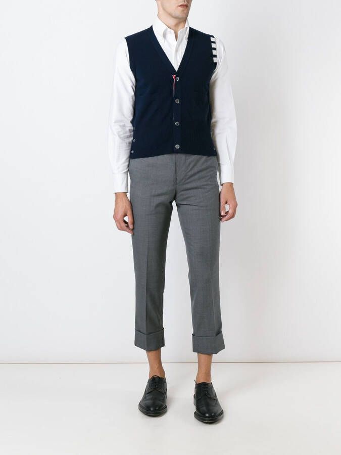 Thom Browne Cardigan zonder mouwen Blauw