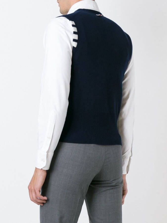 Thom Browne Cardigan zonder mouwen Blauw