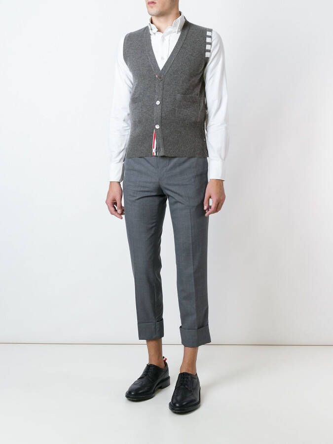 Thom Browne cardigan zonder mouwen Grijs