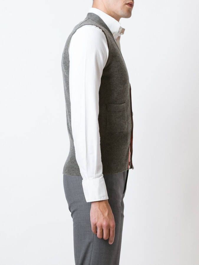 Thom Browne cardigan zonder mouwen Grijs