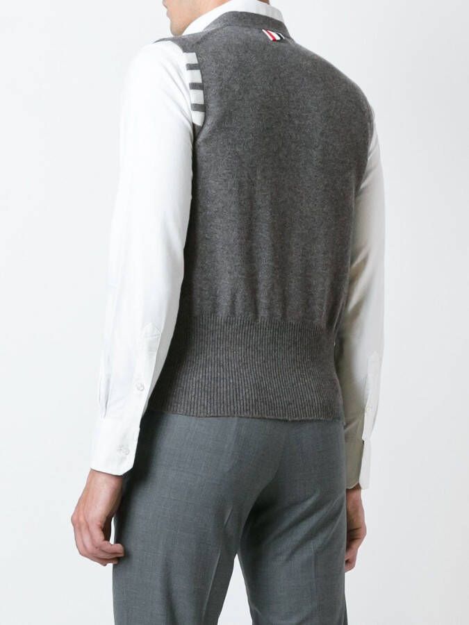 Thom Browne cardigan zonder mouwen Grijs