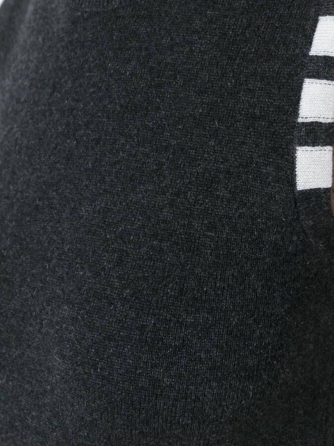 Thom Browne cashmere stripe detail top Grijs