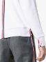 Thom Browne Center-Back Stripe Loopback Knit Crewneck Pullover Wit - Thumbnail 5