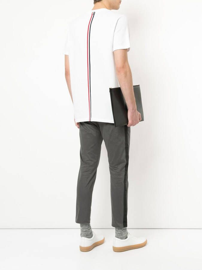 Thom Browne T-shirt met RWB-streep Wit