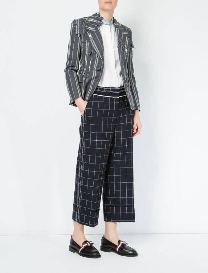 Thom Browne checked tailored pants Blauw