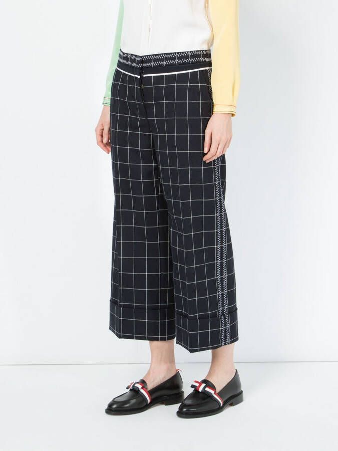 Thom Browne checked tailored pants Blauw