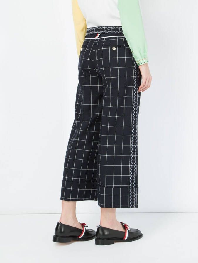 Thom Browne checked tailored pants Blauw