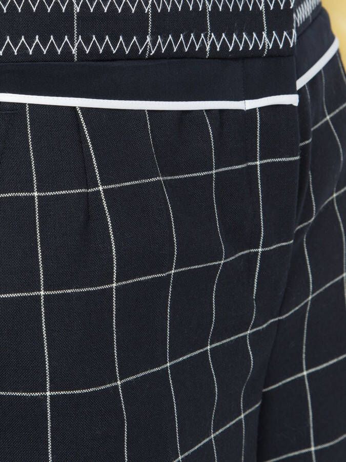 Thom Browne checked tailored pants Blauw
