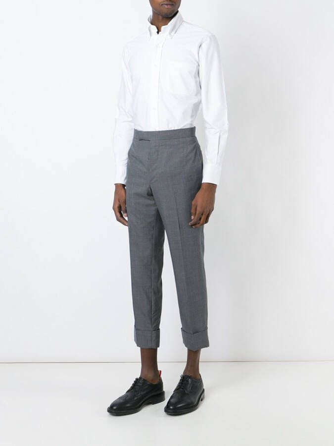 Thom Browne Classic Long Sleeve Shirt In White Oxford Wit