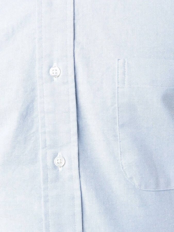 Thom Browne Classic L s Bd Pc Shirt With Cf Grosgrain Placket In Oxford Blauw