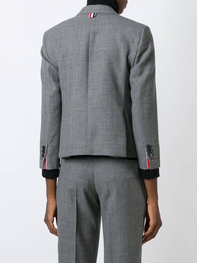 Thom Browne Classic Single Breasted Sport Coat In Medium Grey 2-Ply Wool Fresco Grijs