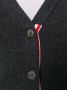Thom Browne classic V-neck cashmere cardigan Grijs - Thumbnail 5