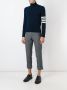 Thom Browne 4-Bar gestreepte kasjmier coltrui Blauw - Thumbnail 2