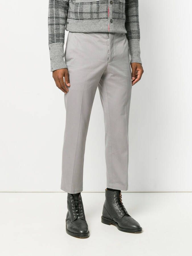 Thom Browne Cotton Twill Unconstructed Chino Trouser Grijs