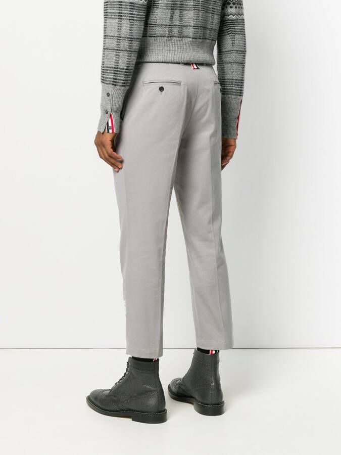 Thom Browne Cotton Twill Unconstructed Chino Trouser Grijs