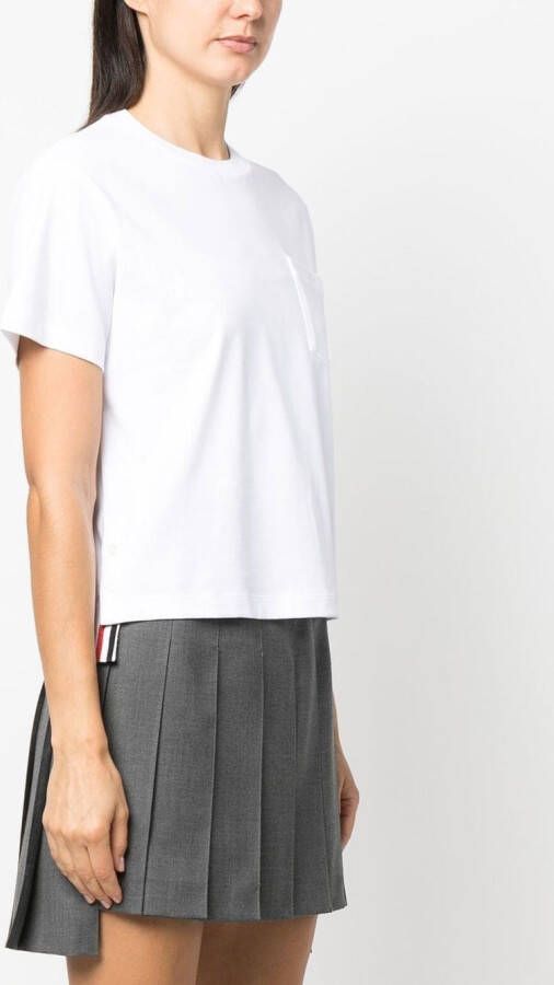 Thom Browne T-shirt met ronde hals Wit