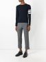 Thom Browne Crewneck Pullover With 4-Bar Stripe In Navy Merino Blauw - Thumbnail 2