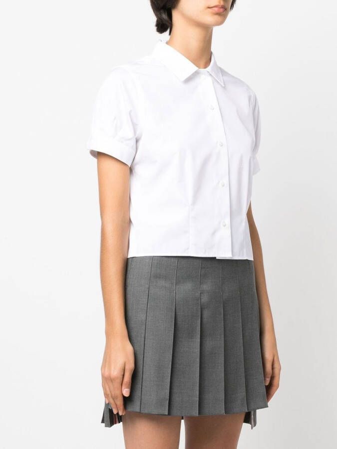 Thom Browne Cropped blouse Wit