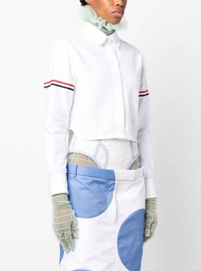 Thom Browne Cropped blouse Wit