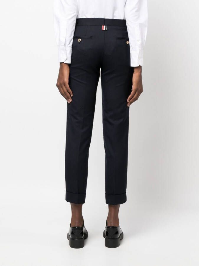Thom Browne Cropped pantalon Blauw