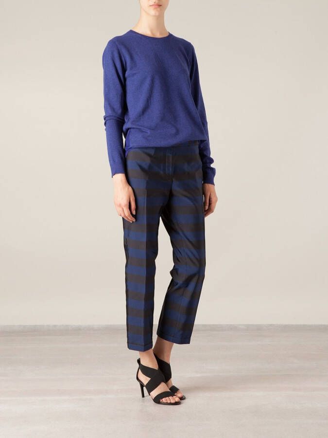 Thom Browne cropped tailored trousers Blauw