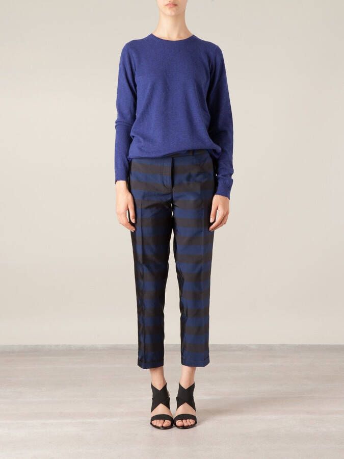 Thom Browne cropped tailored trousers Blauw