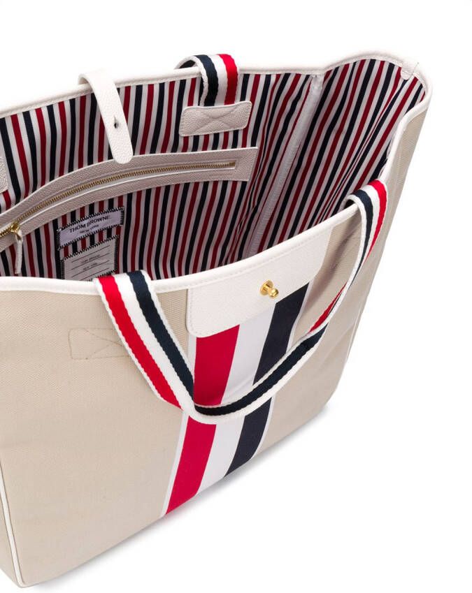 Thom Browne Draagtas met RWB-streep Wit