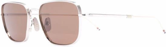 Thom Browne Eyewear Zonnebril met vierkant montuur Zilver