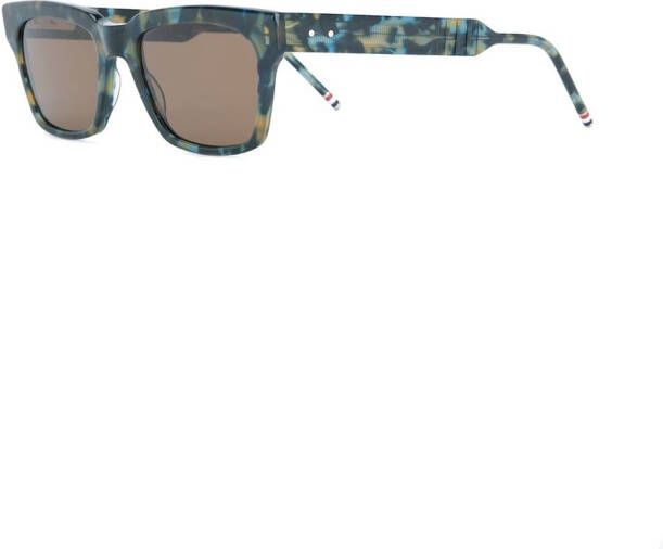 Thom Browne Eyewear Zonnebril van schildpad design Blauw