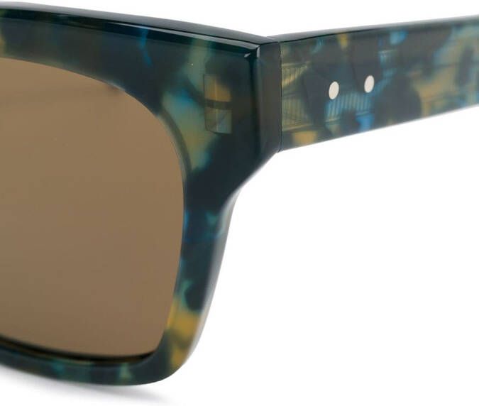 Thom Browne Eyewear Zonnebril van schildpad design Blauw