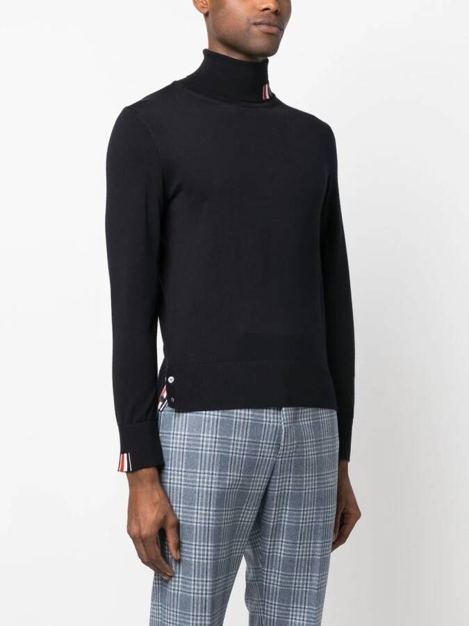 Thom Browne Fijngebreide coltrui Blauw