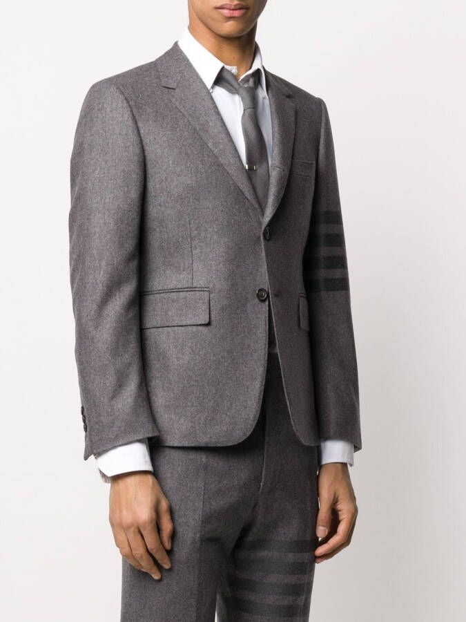 Thom Browne 4-Bar blazer met enkele rij knopen Grijs