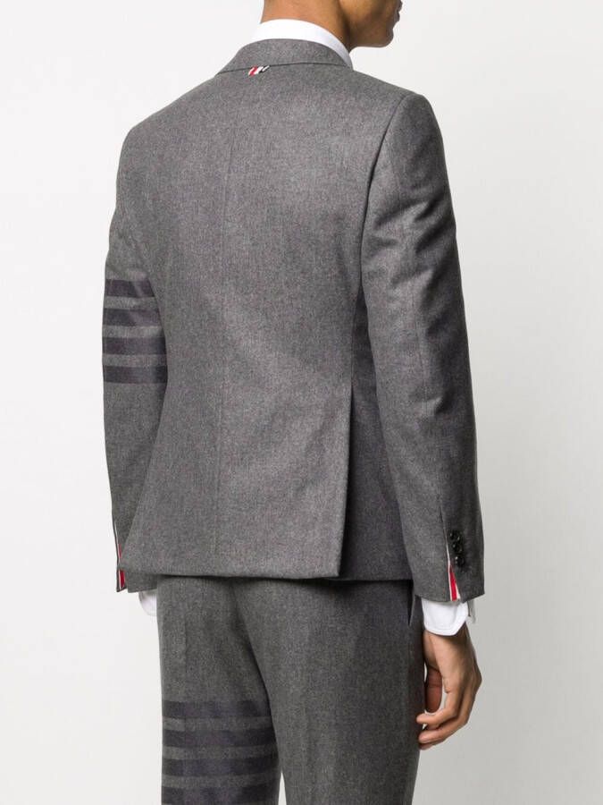 Thom Browne 4-Bar blazer met enkele rij knopen Grijs