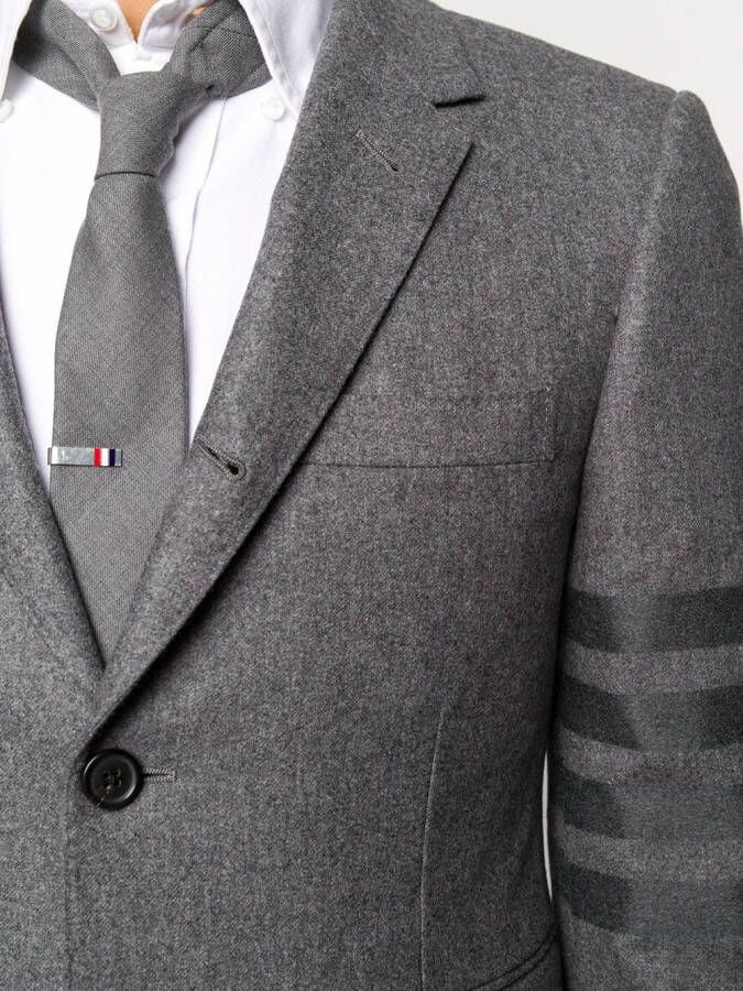 Thom Browne 4-Bar blazer met enkele rij knopen Grijs