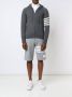 Thom Browne Full Zip Hoodie With 4-Bar Stripe In Medium Grey Cashmere Grijs - Thumbnail 2
