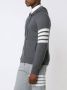 Thom Browne Full Zip Hoodie With 4-Bar Stripe In Medium Grey Cashmere Grijs - Thumbnail 3